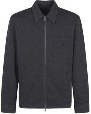 Givenchy Zip-Up Long-Sleeved Shirt - Blue