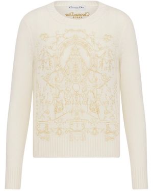 Dior Embroidered Sweater - White