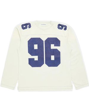 Acne Studios Number-Print Long-Sleeve Sweatshirt - Blue