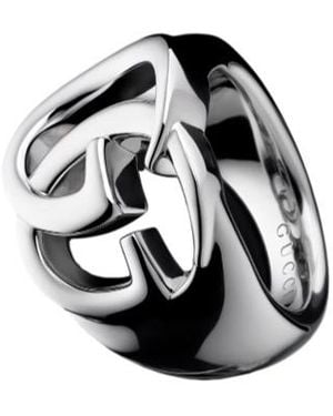 Gucci Gg Marmont Cut-Out Wide Ring - Black