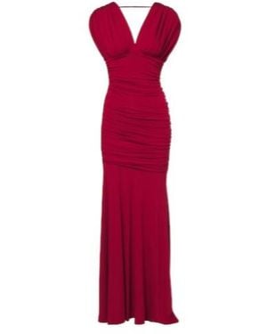 Jonathan Simkhai Draped Open-Back Gown - Red