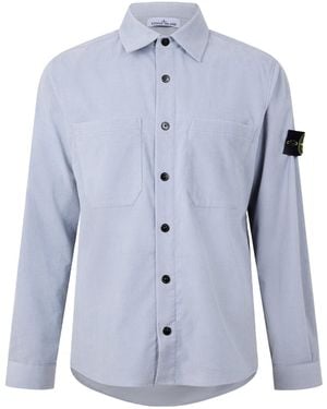 Stone Island Sleeve Button Down Shirt - Blue