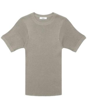 Rier Crew Neck Short-Sleeved T-Shirt - Grey