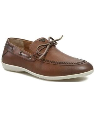 Armani Jeans Logo Details Business Casual Shoes - Brown