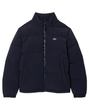 Lacoste Water-Repellent Hooded Down Jacket - Blue