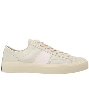Tom Ford Logo Low-Cut Skate Shoes - Natural