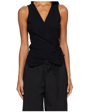 Lisa Yang Wrap Top - Black