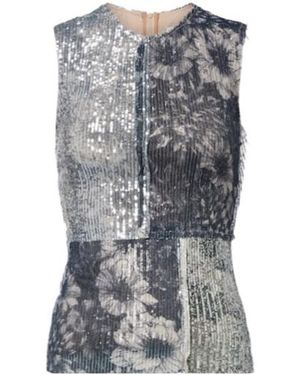 Maison Margiela Sequined Patchwork Top - Grey