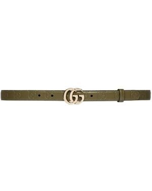 Gucci Gg Milano Thin Belt - Green