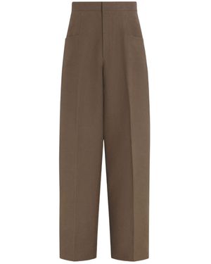 ZEGNA Oasi Lino Casual Pants - Brown
