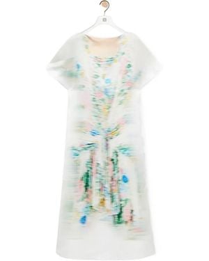 Loewe Pattern-Printed Short-Sleeved Dress - White