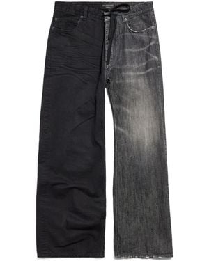 Balenciaga Fifty-Fifty Destroyed Jeans - Grey