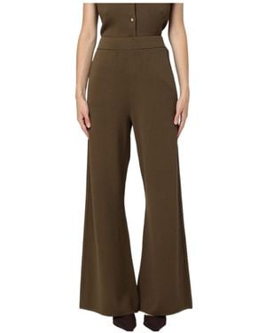 Max Mara Wide-Leg Casual Pants - Brown