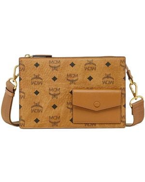 MCM Aren Standing Cross Body Bag - Brown