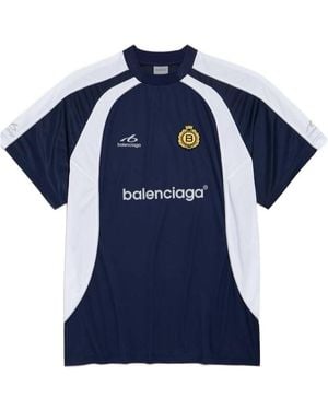 Balenciaga Soccer Oversized T-Shirt - Blue