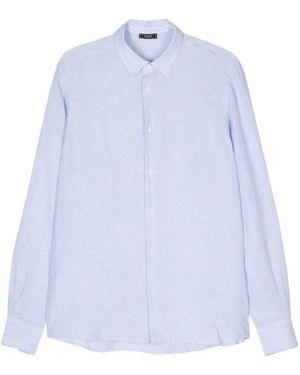 Peserico Button-Down Long-Sleeved Shirt - Blue