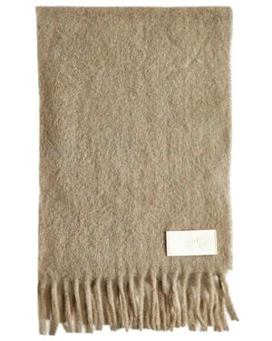 Ami Paris Fringed Scarf - Natural