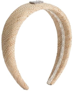 Dolce & Gabbana Logo-Appliqué Headband - White