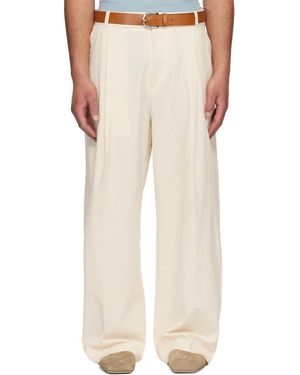 Studio Nicholson Curved Leg Trousers - White