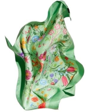 Gucci Printed Silk Twill Carré - Green