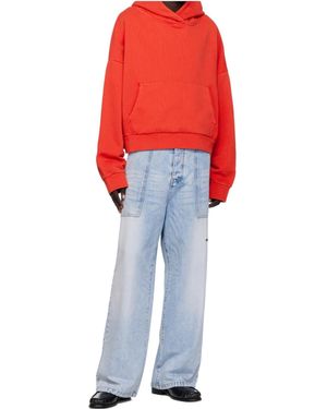 Entire studios 510 Gsm Organic Cotton Fleece Hoodie - Red