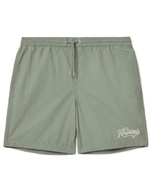 AllSaints Odyssey Slim Fit Swim Shorts - Green