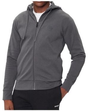 BOSS Long-Sleeved Hooded Sweatshirt - Gray
