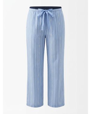 Gucci Printed Cotton Poplin Trousers - Blue