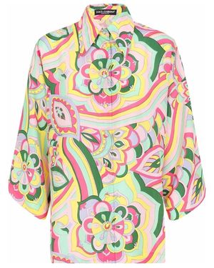 Dolce & Gabbana 60S Printed Shirt - White