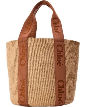 Chloé Woody Basket Bag - Brown