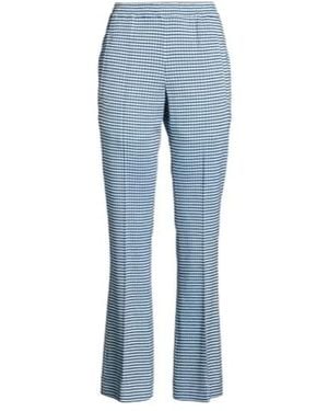 Marni Plaid Knit Flared Trousers - Blue