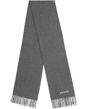 Acne Studios Fringed Scarf - Gray