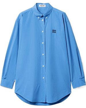 Miu Miu Poplin Shirt - Blue