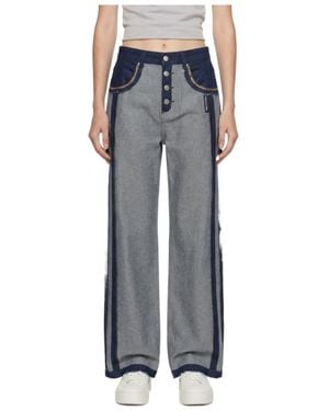 Marissa Chiara Belt Loop Panel Jeans - Blue