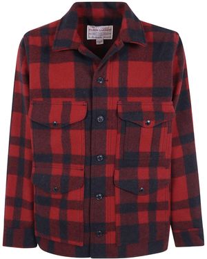 Filson Long-Sleeved Plaid Casual Jacket - Red