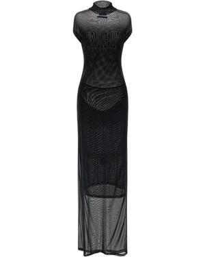 Jean Paul Gaultier Flocked Dress - Black