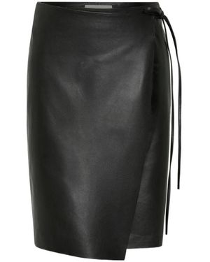 St. Agni Piping Tie-Waist Skirt - Black