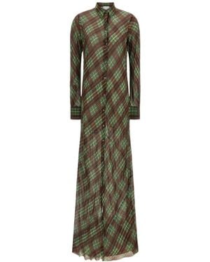 Dries Van Noten Long-Sleeved Dress - Green