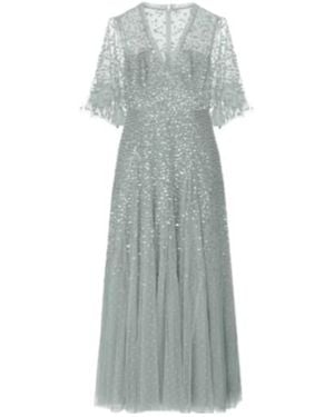 Needle & Thread Tulle Dress With Sequins - Gray