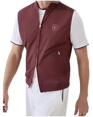 Brunello Cucinelli Zip-Front Logo Vest - Red