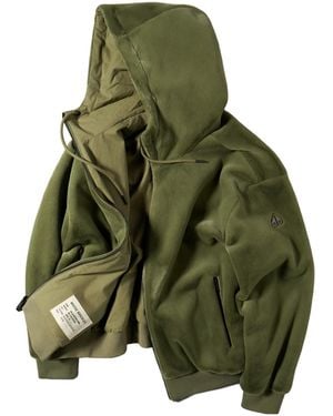 Moose Knuckles Roland Reversible Bunny Hooded Logo-Patch Jacket - Green