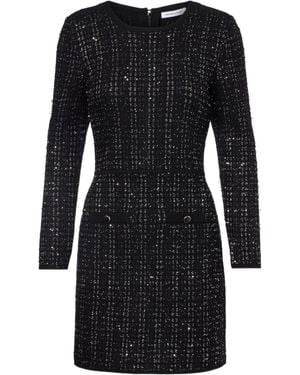 Veronica Beard Channing Tweed Minidress - Black