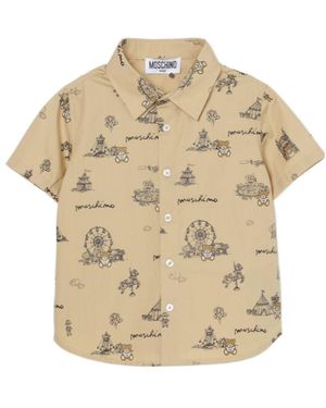 Moschino Teddy-Bear-Print Shirt - Natural