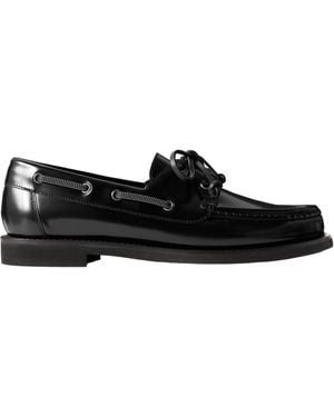 Brunello Cucinelli Lace-Up Loafers - Black