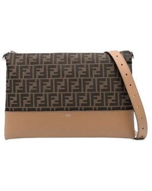 Fendi Ff Motif Medium Clutch Bag - Multicolour