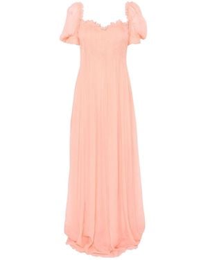 Ermanno Scervino Pleated Maxi Dress - Pink