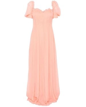 Ermanno Scervino Pleated Maxi Dress - Pink