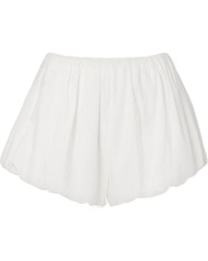 Posse Cotton Poplin Shorts - White