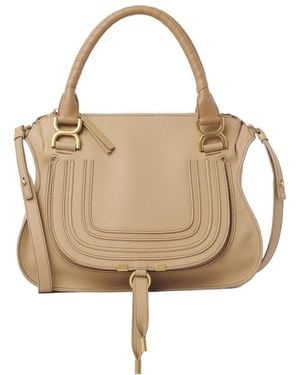 Chloé Chloé Marcie Foldover Tote Bag - Natural