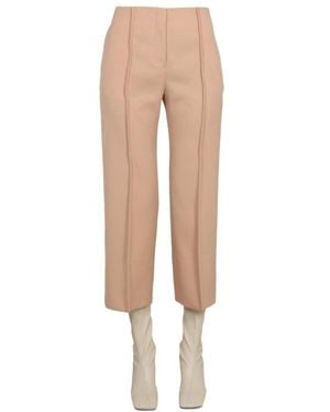 Jil Sander Wide-Leg Cropped Pants - Natural
